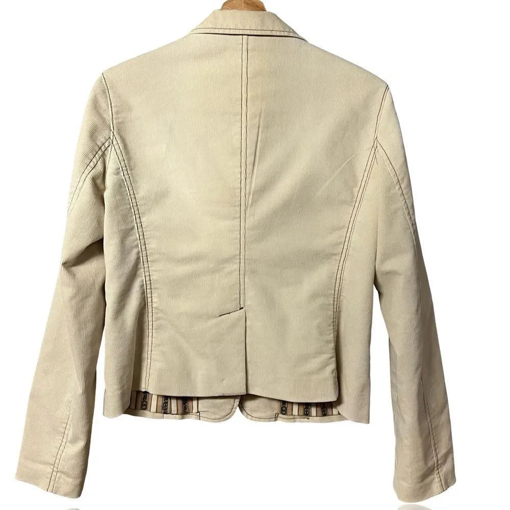 VTG Gap Womens Y2K Corduroy Blazer Jacket Size 8 Academia Preppy Gilmore Girls - Picture 2 of 9